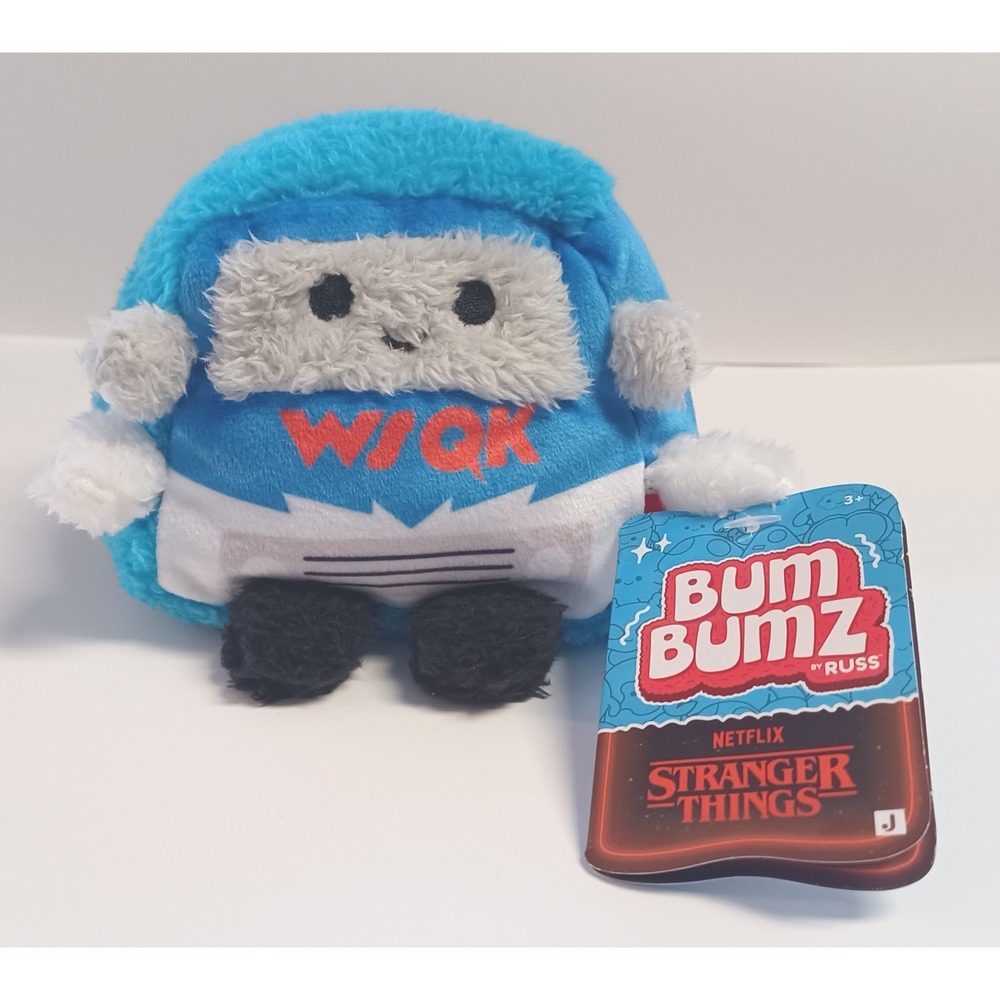 BumBumz by Russ x Stranger Things Robin WSQK Radio Station Van Beanbag Plush NEW